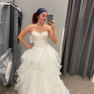 Lace Organza Beaded Ballgown David’s Bridal